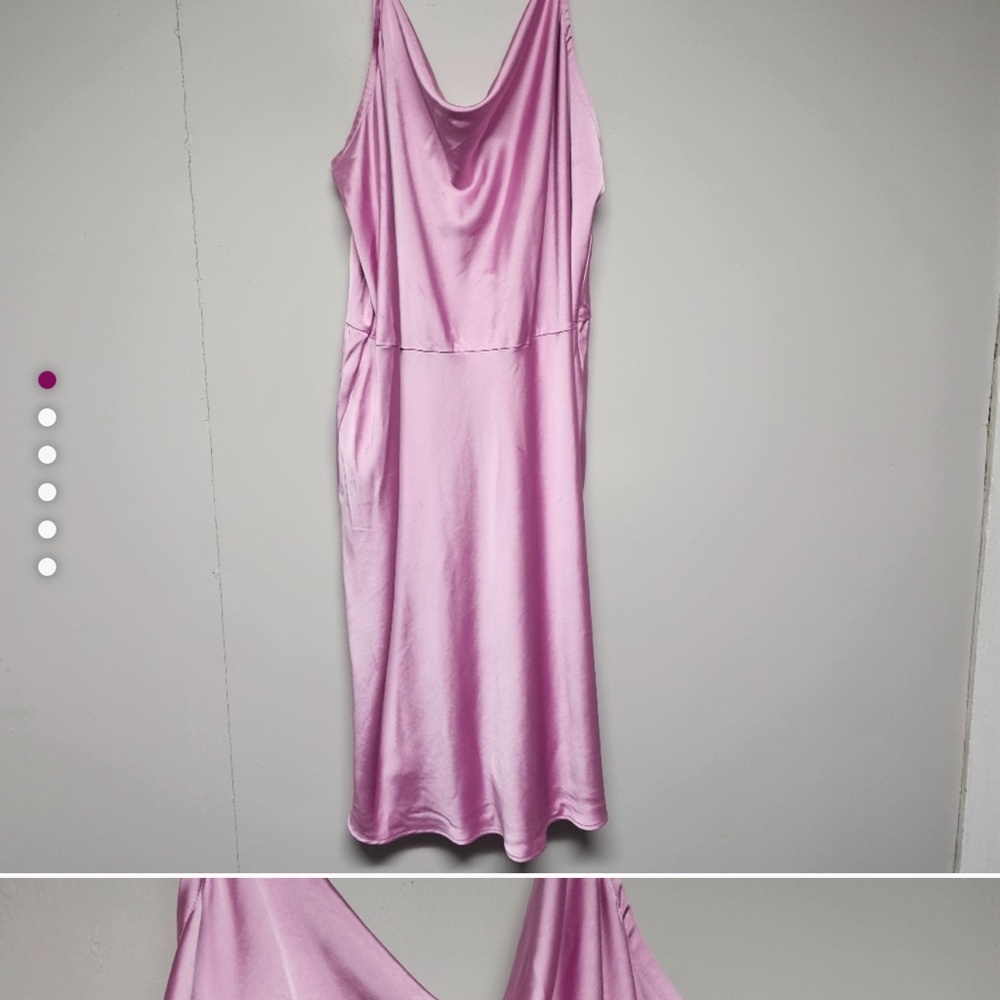 Ava & Viv Pink Satin Wedding /party Dress